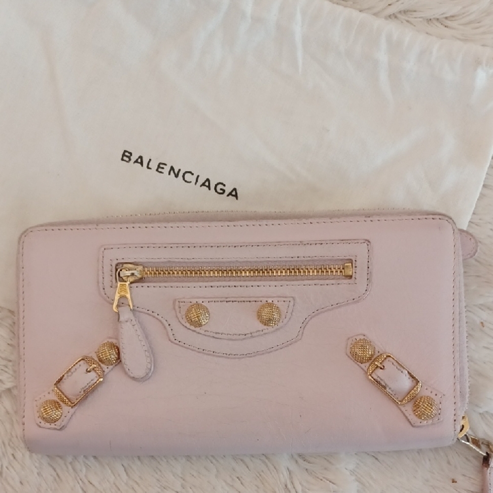 Balenciaga Pink and Gold Wallet / HB298
